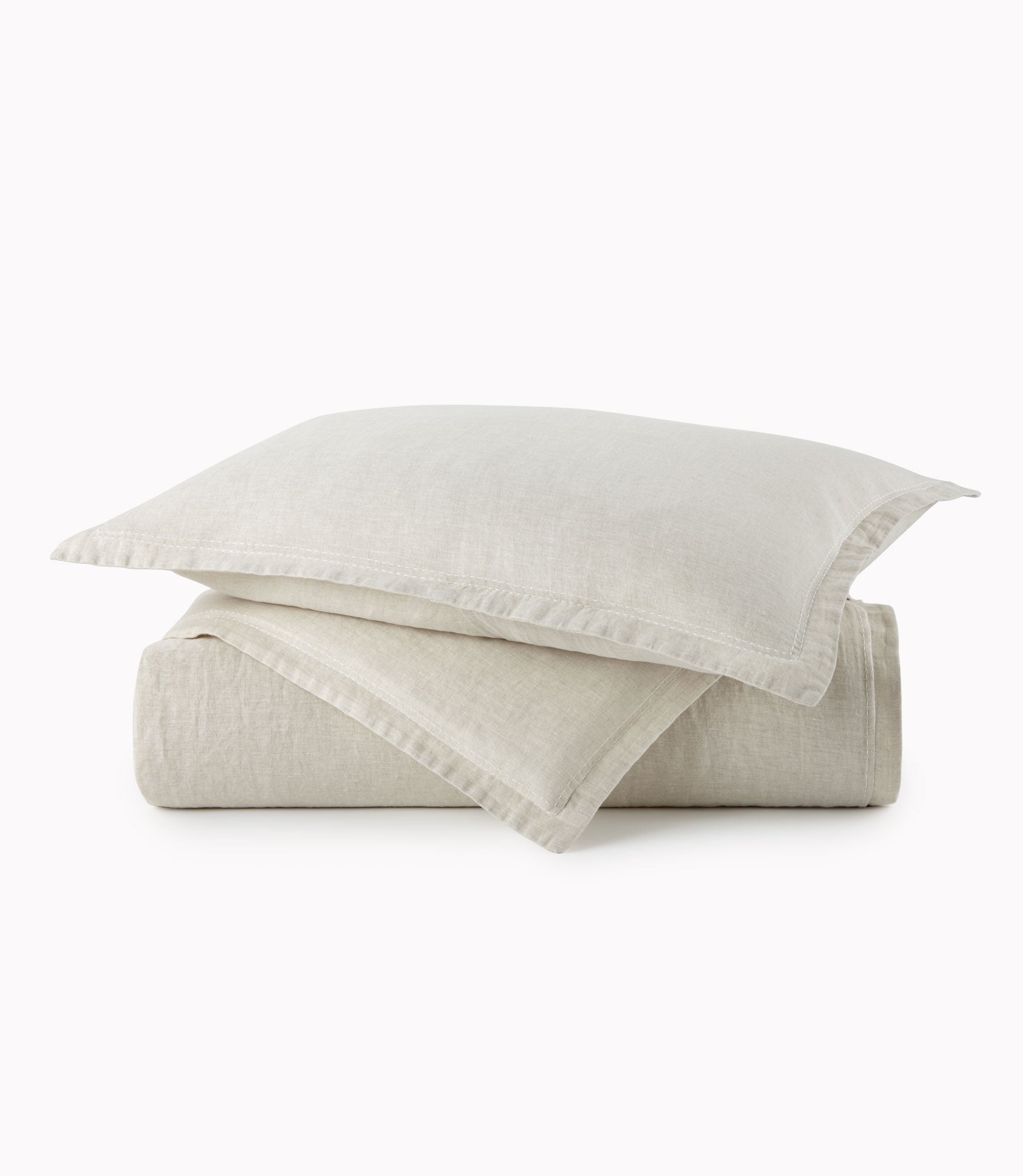 European Washed Linen Duvet Cover, Natural