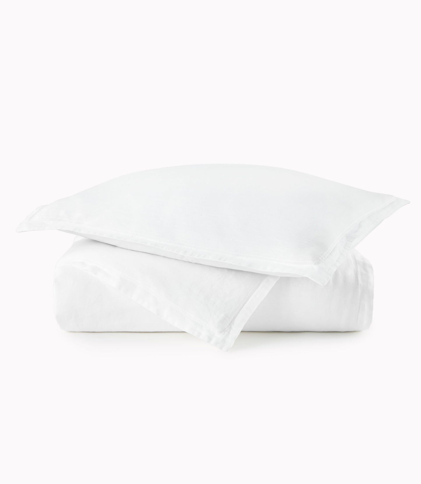 European Washed Linen Duvet Cover, White