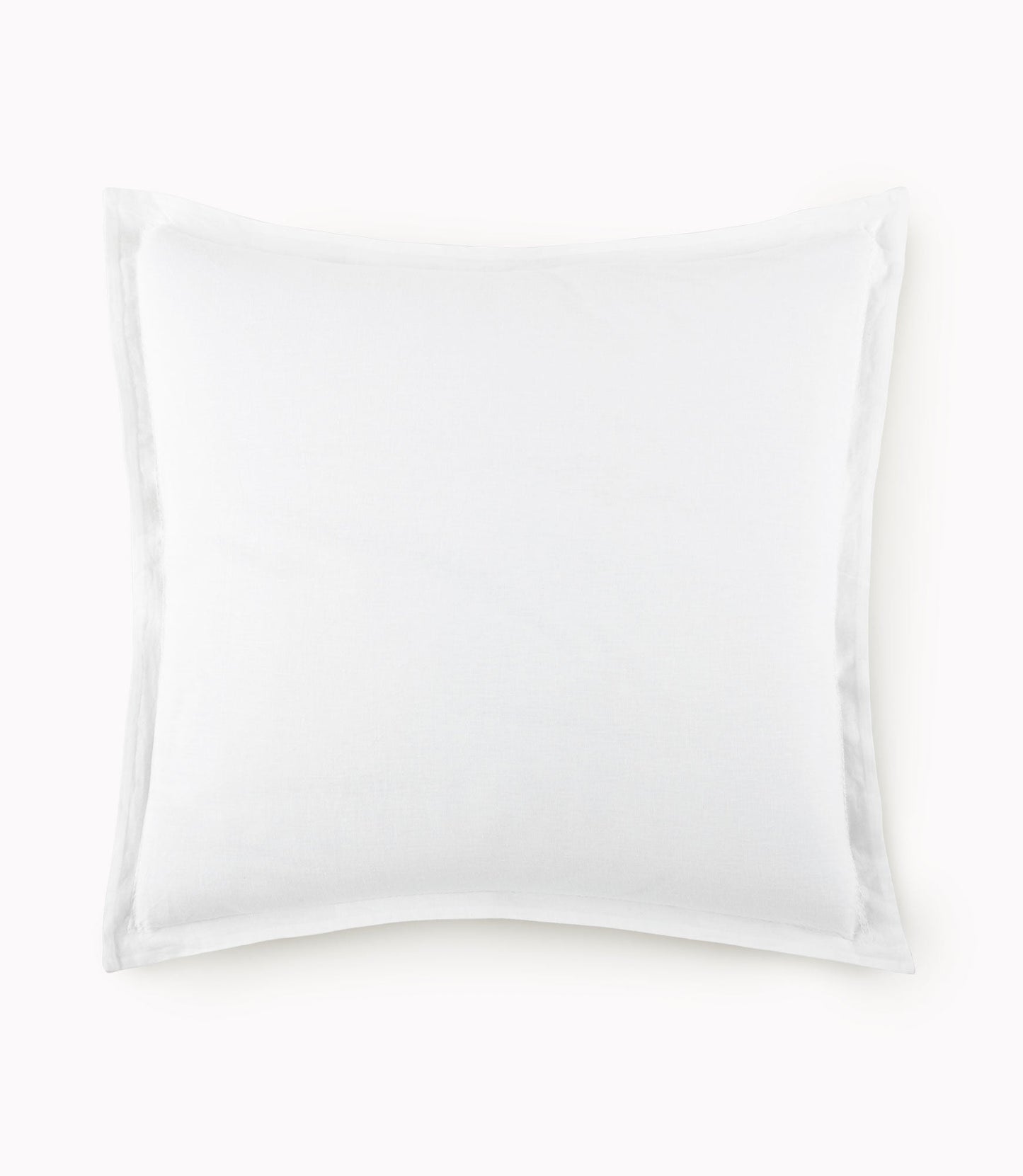 European Washed Linen Euro Sham, White