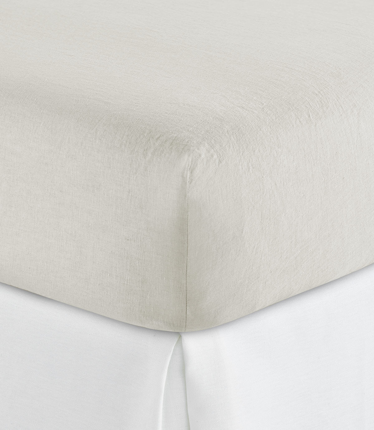 European Washed Linen Fitted Sheet, Natural