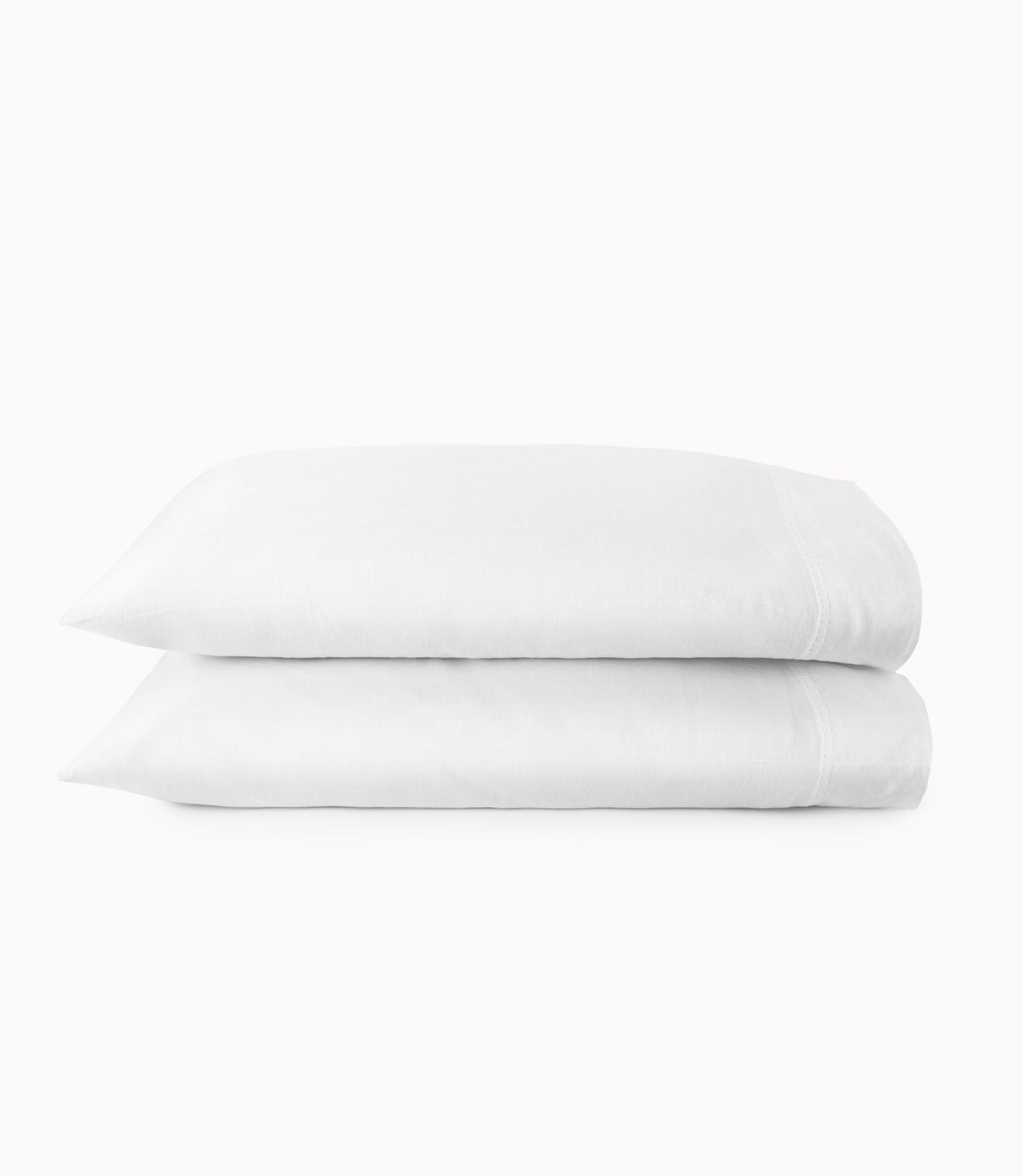 European Washed Linen Pillowcase, White