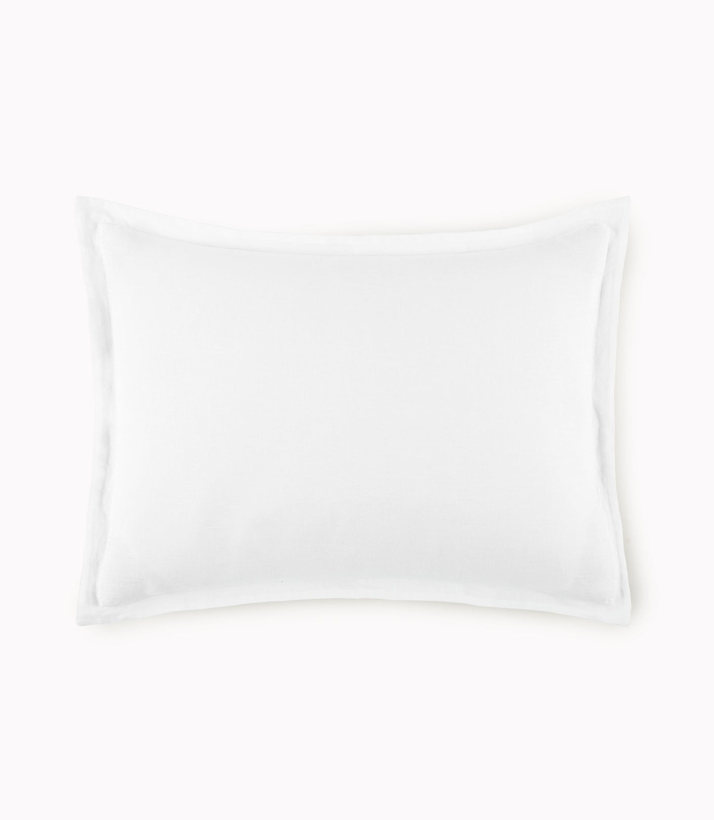 European Washed Linen Sham, White