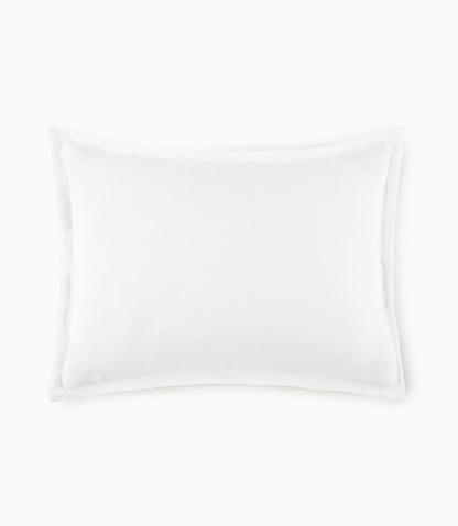 European Washed Linen Sham, White