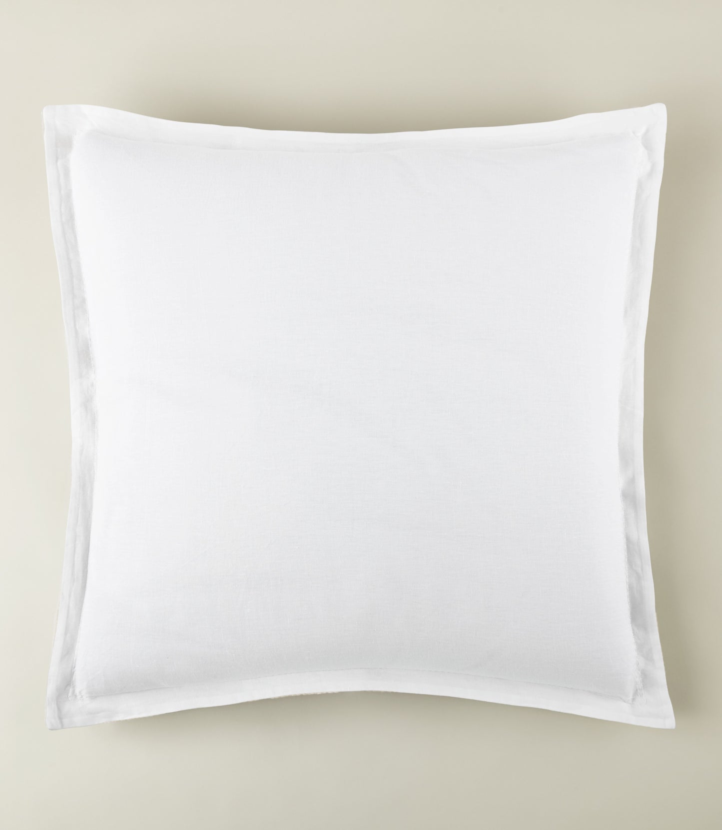 European Washed Linen Euro Sham, White