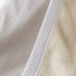 Binded edge of Favorite Reversible Cotton Blanket White