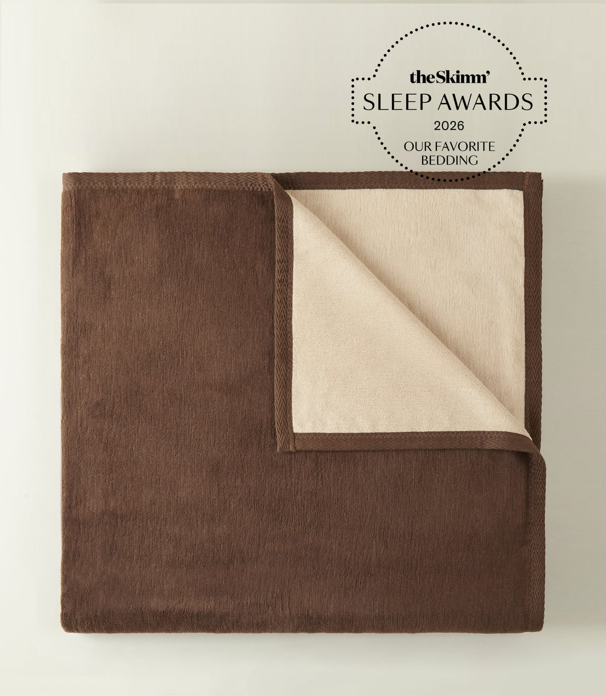 Favorite Reversible Cotton Blanket Chocolate theskimm sleep awards