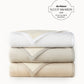 Favorite Reversible Cotton Blanket Stack White Linen Flint Colors theSkimm Sleep Awards