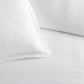 Close up of border detailing on Filigree Classic Embroidered Duvet Set, White