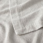 hem detail on Hampton Throw Blanket, Gray