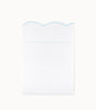Harmony Embroidered Scallop Sateen Flat Sheet Sky 6