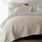Heritage Natural Coverlet and Natural Sham on Display Bed