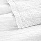 Corner hem detail of Heritage Coverlet, White
