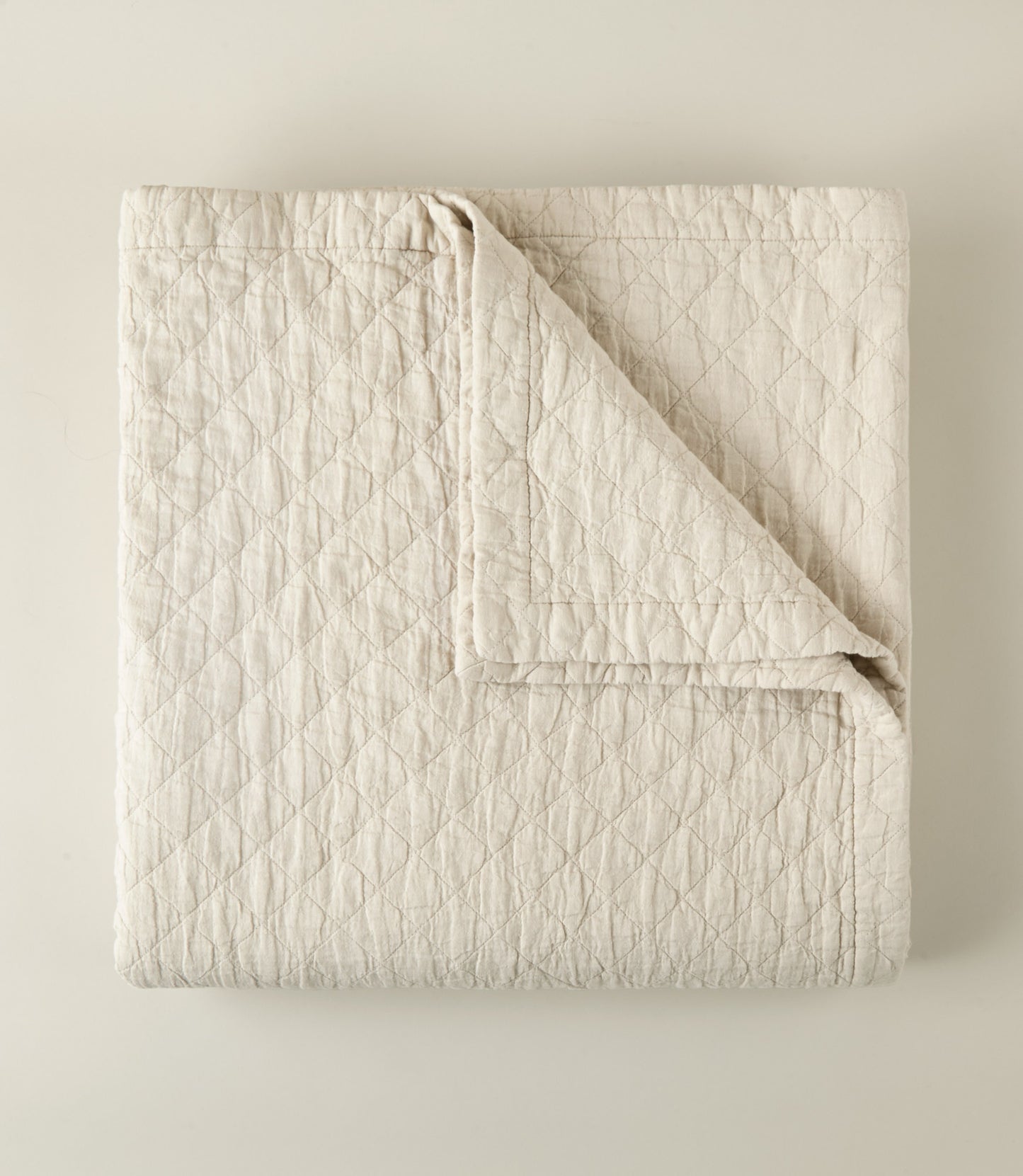 Heritage Linen Coverlet, Natural