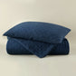 Heritage Linen Coverlet and Sham, Navy