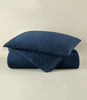 Heritage Linen Coverlet and Sham, Navy