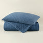 Heritage Linen Coverlet and Sham, Navy