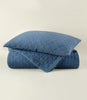 Heritage Linen Coverlet and Sham, Navy