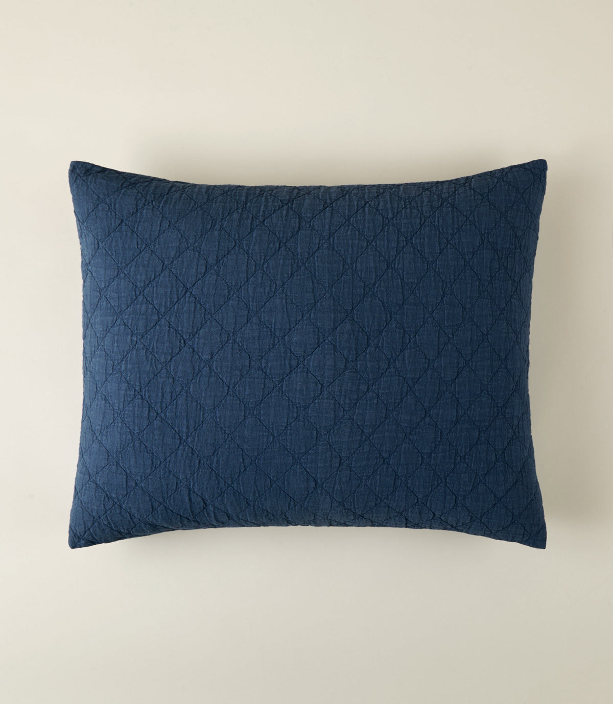 Heritage Stonewashed Linen Sham, Navy