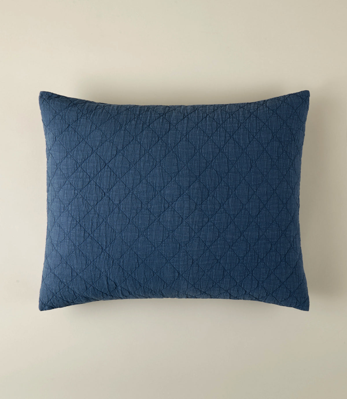 Heritage Stonewashed Linen Sham, Navy