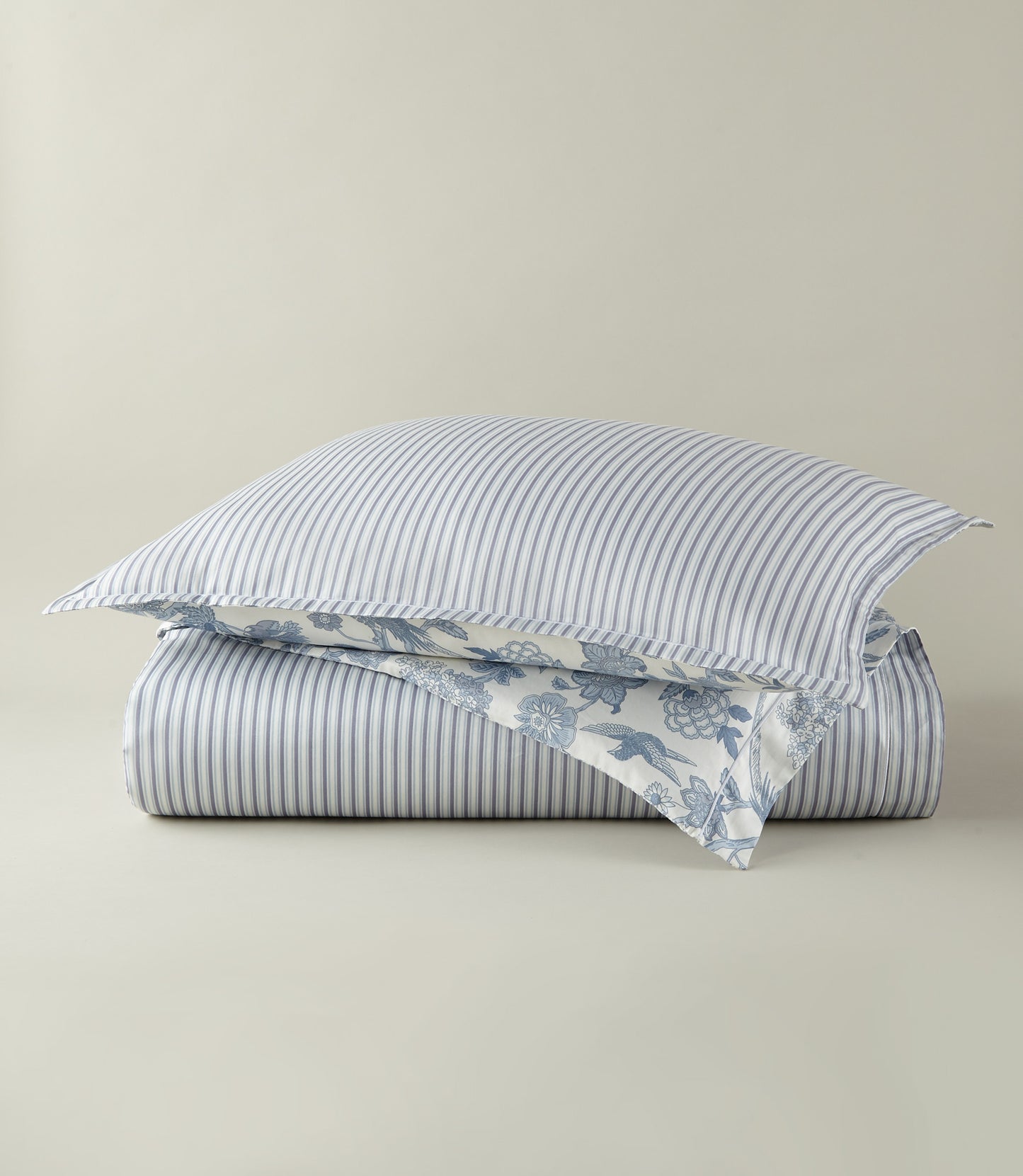 Highgrove Toile Reversible Duvet Set Striped, Highgrove Wedgewood
