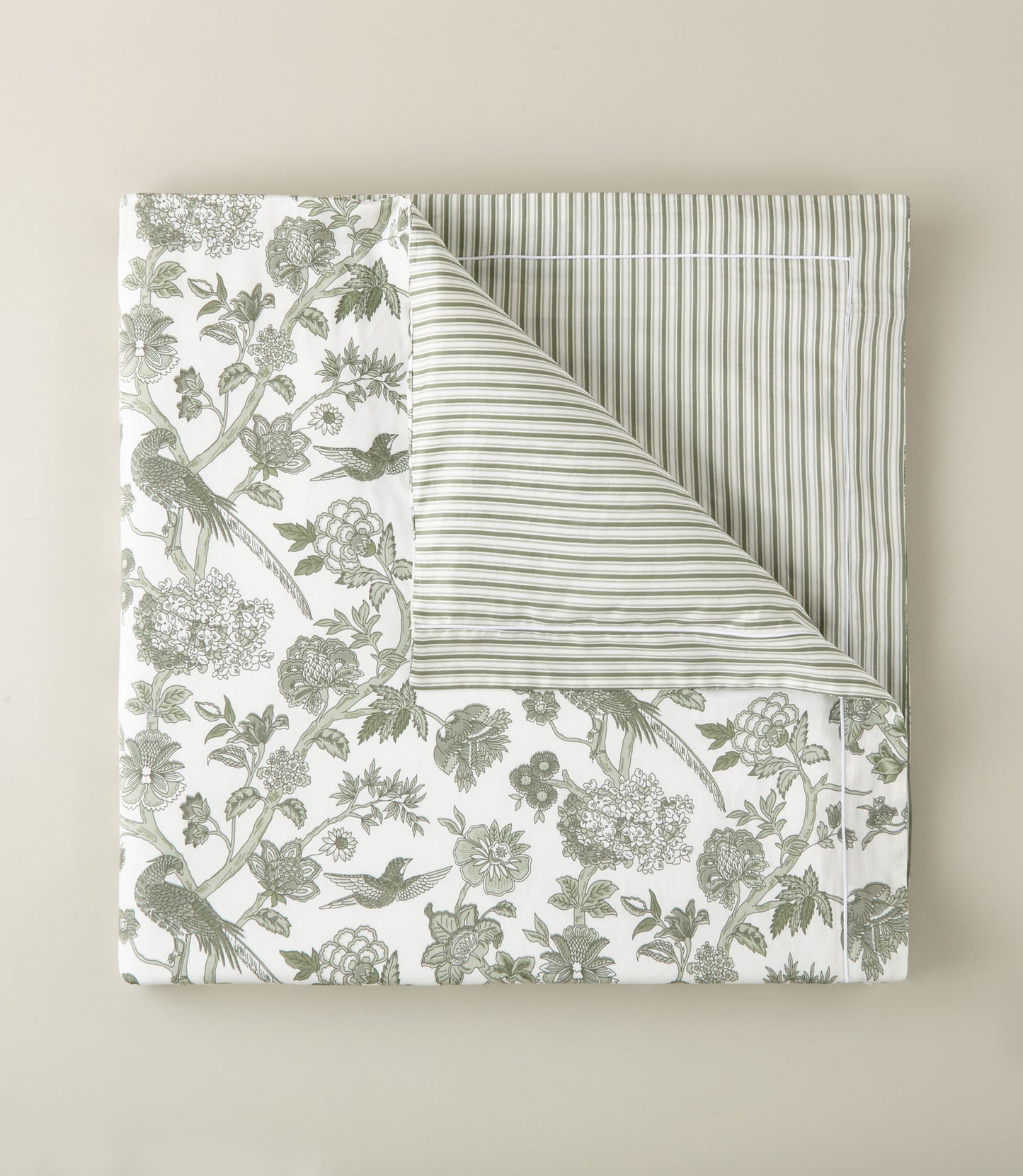 Highgrove Duvet Cover folded, Moss