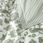 Close up of Highgrove Toile Reversible Duvet Set in Highgrove Moss