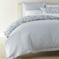 Striped side of Highgrove Toile Reversible Duvet Set in Highgrove Wedgewood