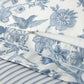 Close up of the Highgrove Toile Reversible Duvet Set sham zipper closure, Highgrove Wedgewood
