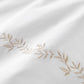 Detail of Ivy embroidery, Linen