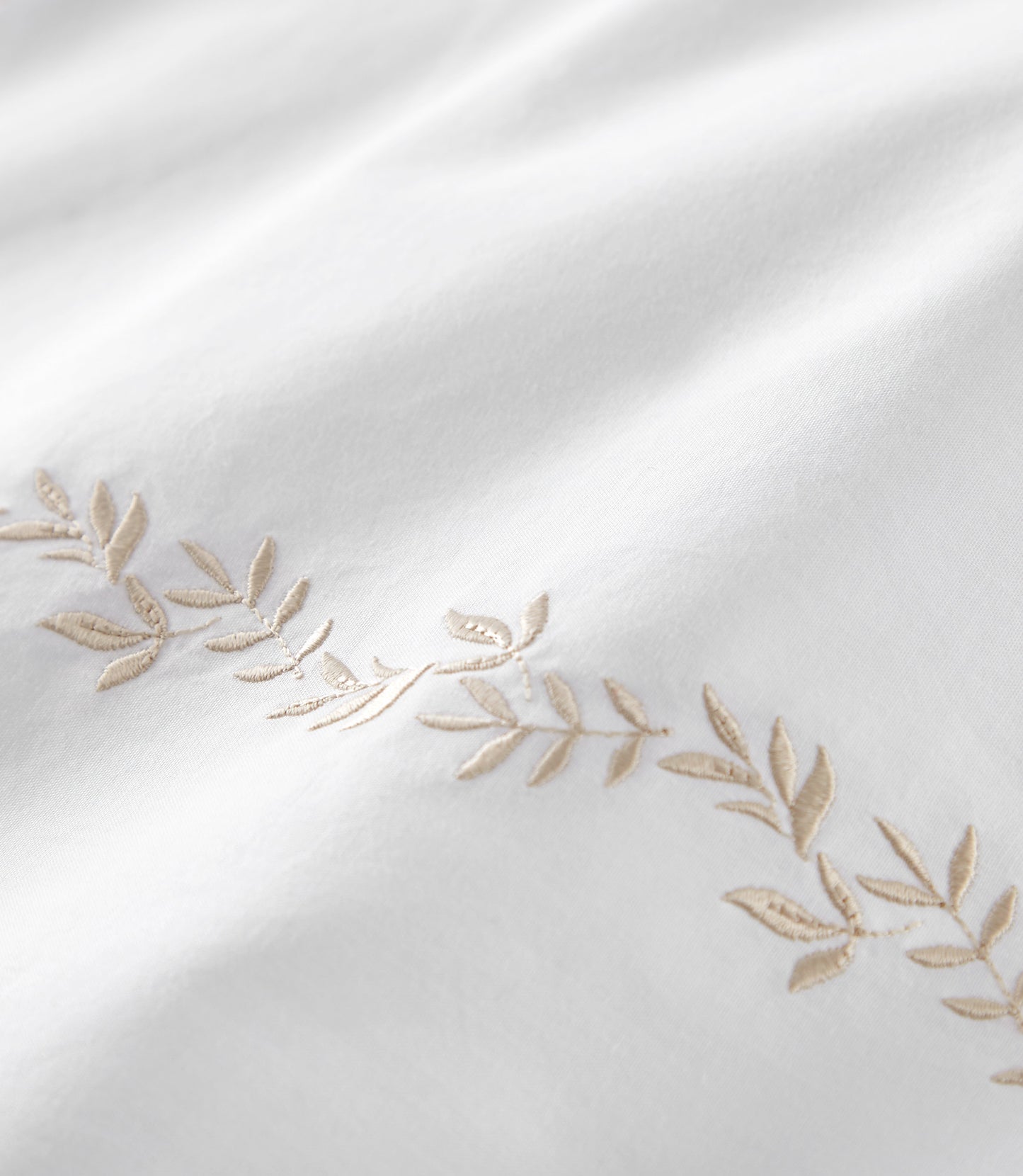 Detail of Ivy embroidery, Linen