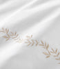 Detail of Ivy embroidery, Linen