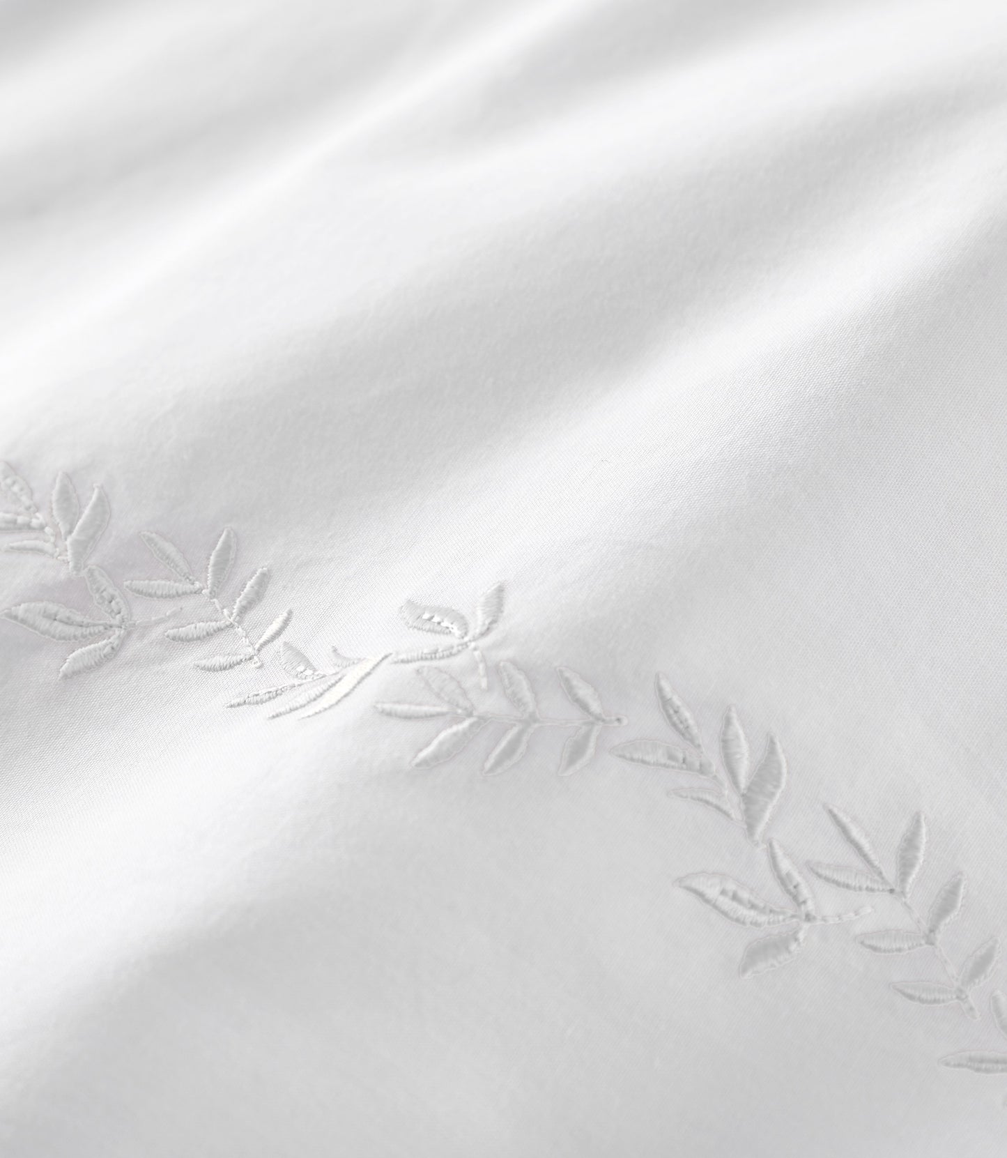 Detail of Ivy embroidery, White