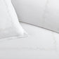 Close up of vine detailing on the Ivy Classic Embroidered Duvet Set, White