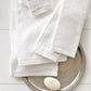 Jubilee bath towels folded on counter, White