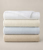 Juliet Matelassé Coverlet Multi Stack, White Pearl Barely Blue Linen