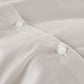 Lyric Duvet Cover Button Closure Detail Platinum