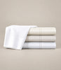Lyric Percale Flat Sheets in White Ivory Platinum Ice