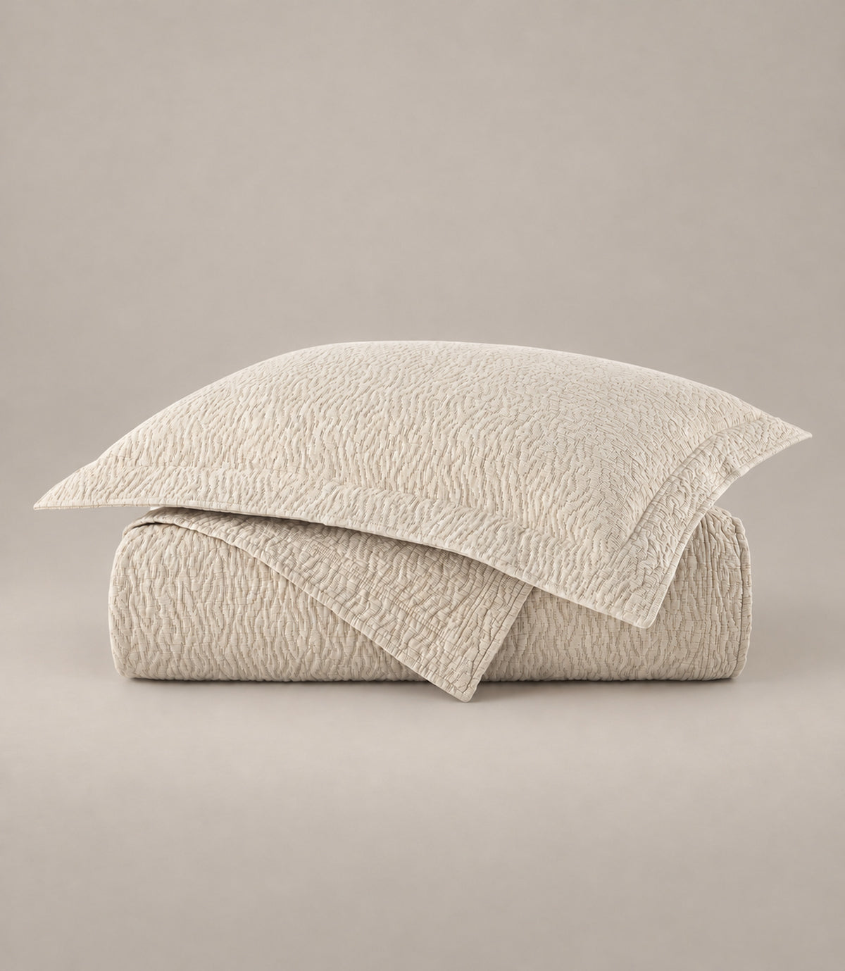 Mia Matelassé Coverlet and Sham, Dune