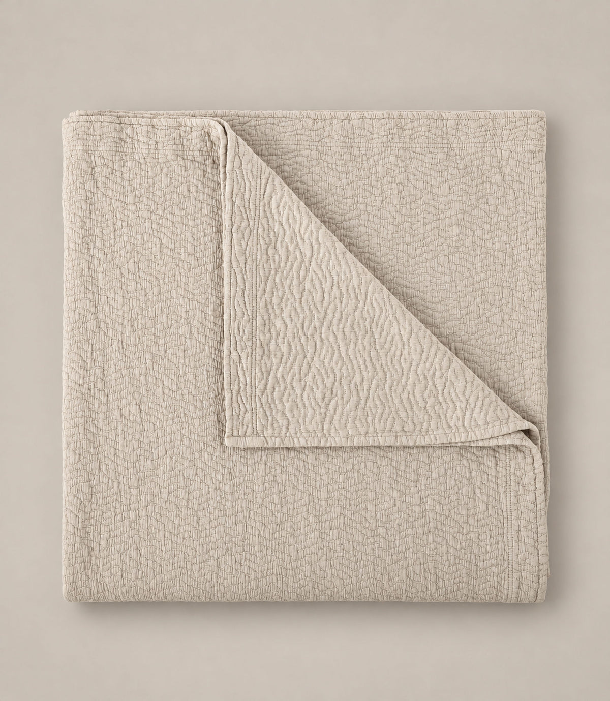 Mia Stonewashed Matelassé Coverlet, Dune