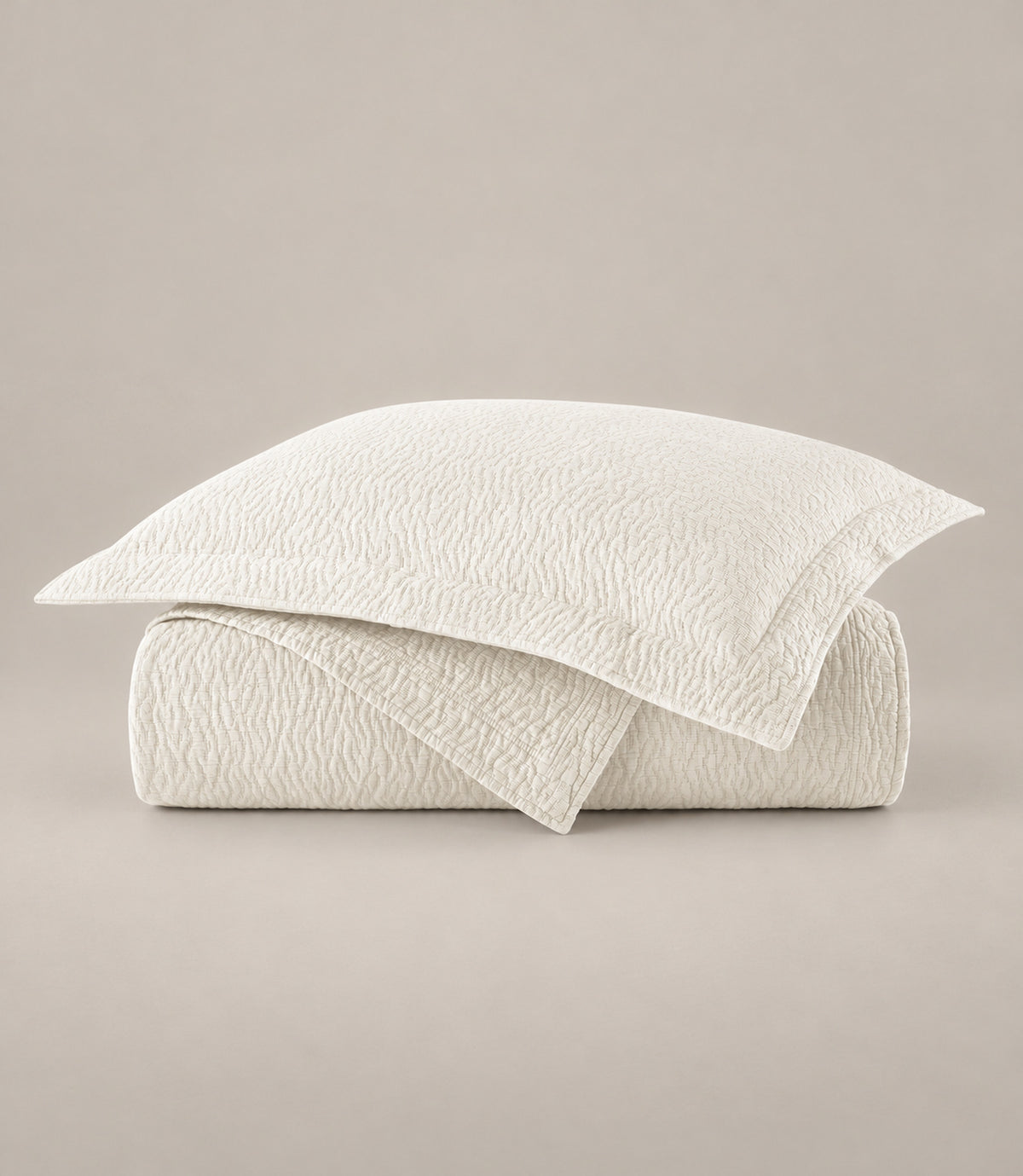Mia Matelassé Coverlet and Sham, Pearl