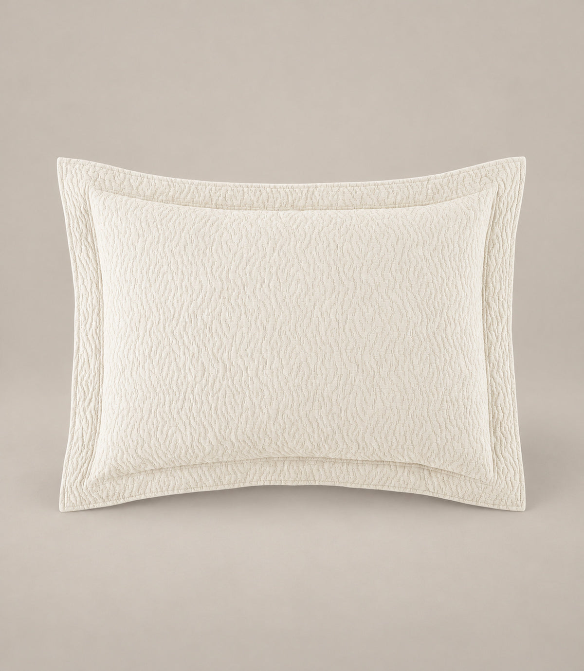 Mia Stonewashed Matelassé Sham, Pearl