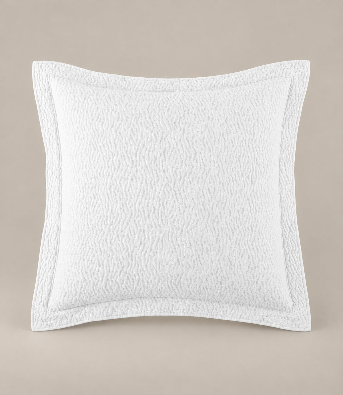 Mia Stonewashed Matelassé Euro Sham, White