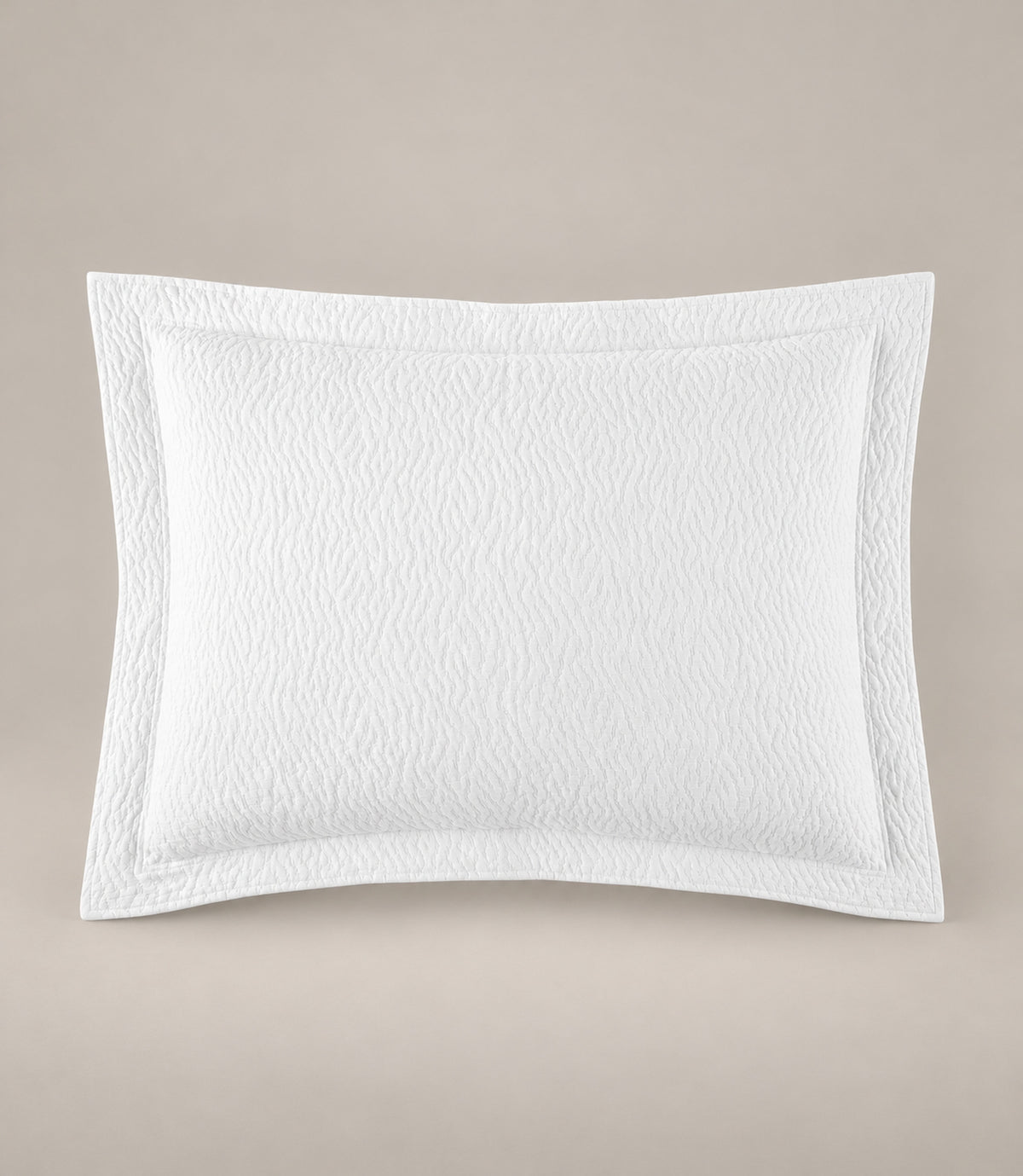 Mia Stonewashed Matelassé Sham, White