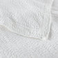 Mia Matelasse Coverlet corner detail, White