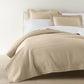 montauk coverlet and shams on bed, Linen