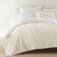 Montauk coverlet on bed, Pearl