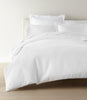 Montauk duvet cover on bed, White