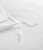 inside duvet cover ties on Montauk duvet, White