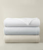 Newport Cotton Blanket Stack in Multiple Colors, White Mist Platinum