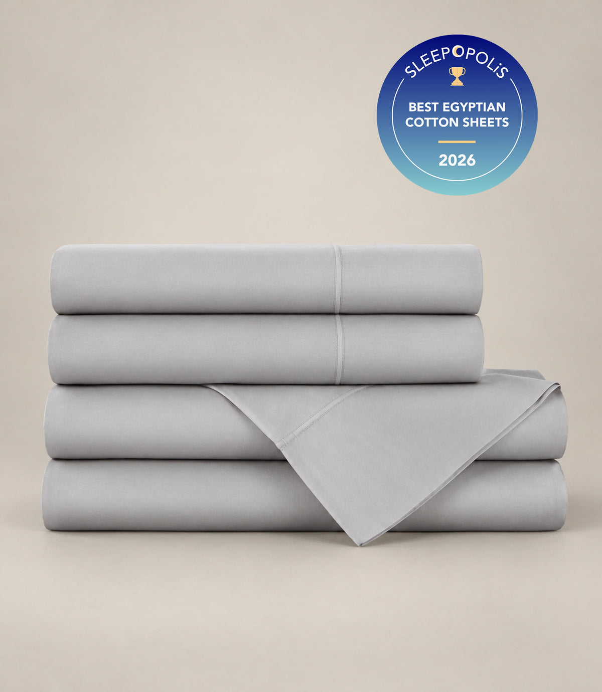Nile Egyptian Cotton Sheet Set, Light Gray
